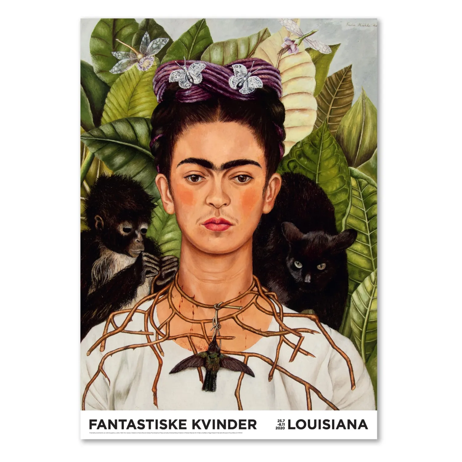 Frida Kahlo – Autorretrato con collar de espinas y colibrí (1940)