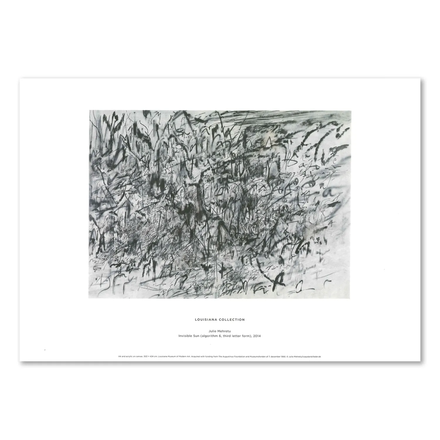 Julie Mehretu – Invisible sun (algorithm 6 third letter form) (2014)