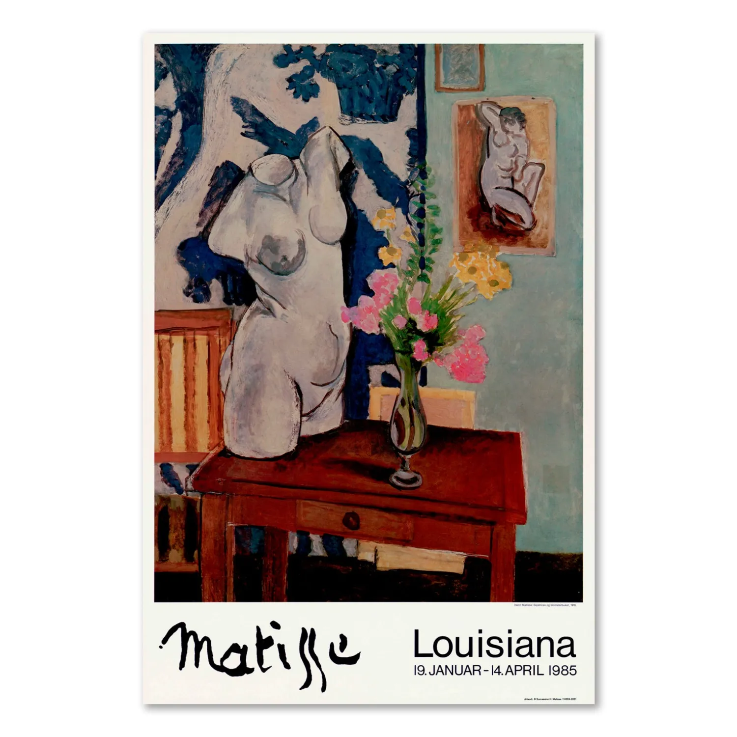 Matisse Gipstorso og blomsterbuket – 1919